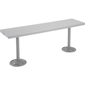 GoVets™ Locker Room Bench Plastic Top with Pedestal Legs 48