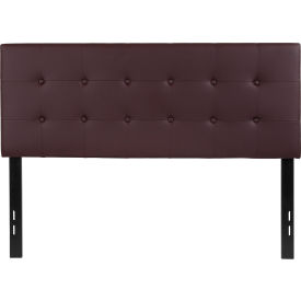 Flash Furniture Lennox Tufted Upholstered Headboard in Brown Vinyl Full Size HB1705-F-BR-GGHG-