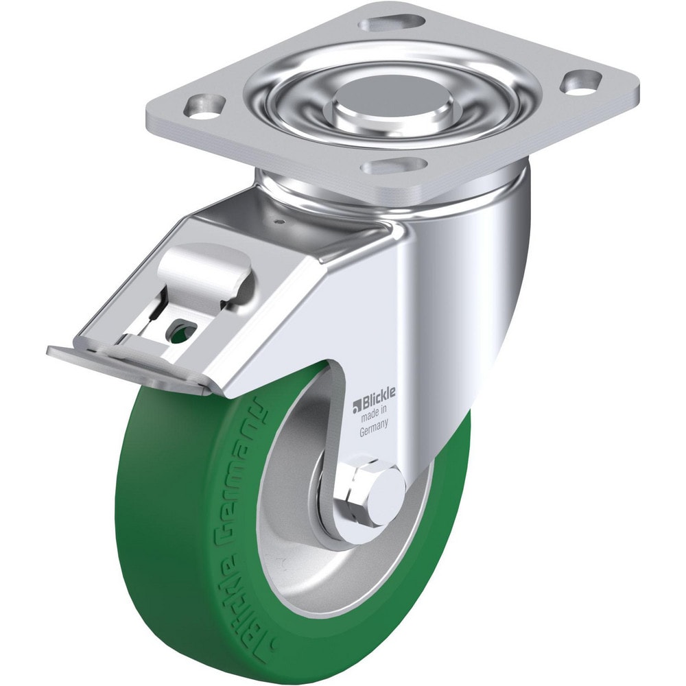 Top Plate Casters, Mount Type: Plate , Number of Wheels: 1.000 , Wheel Diameter (Inch): 4 , Wheel Material: Polyurethane , Wheel Width (Inch): 1-9/16  MPN:910302