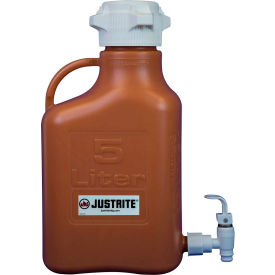 Justrite 12924 Carboy With Spigot HDPE 5-Liter 12924