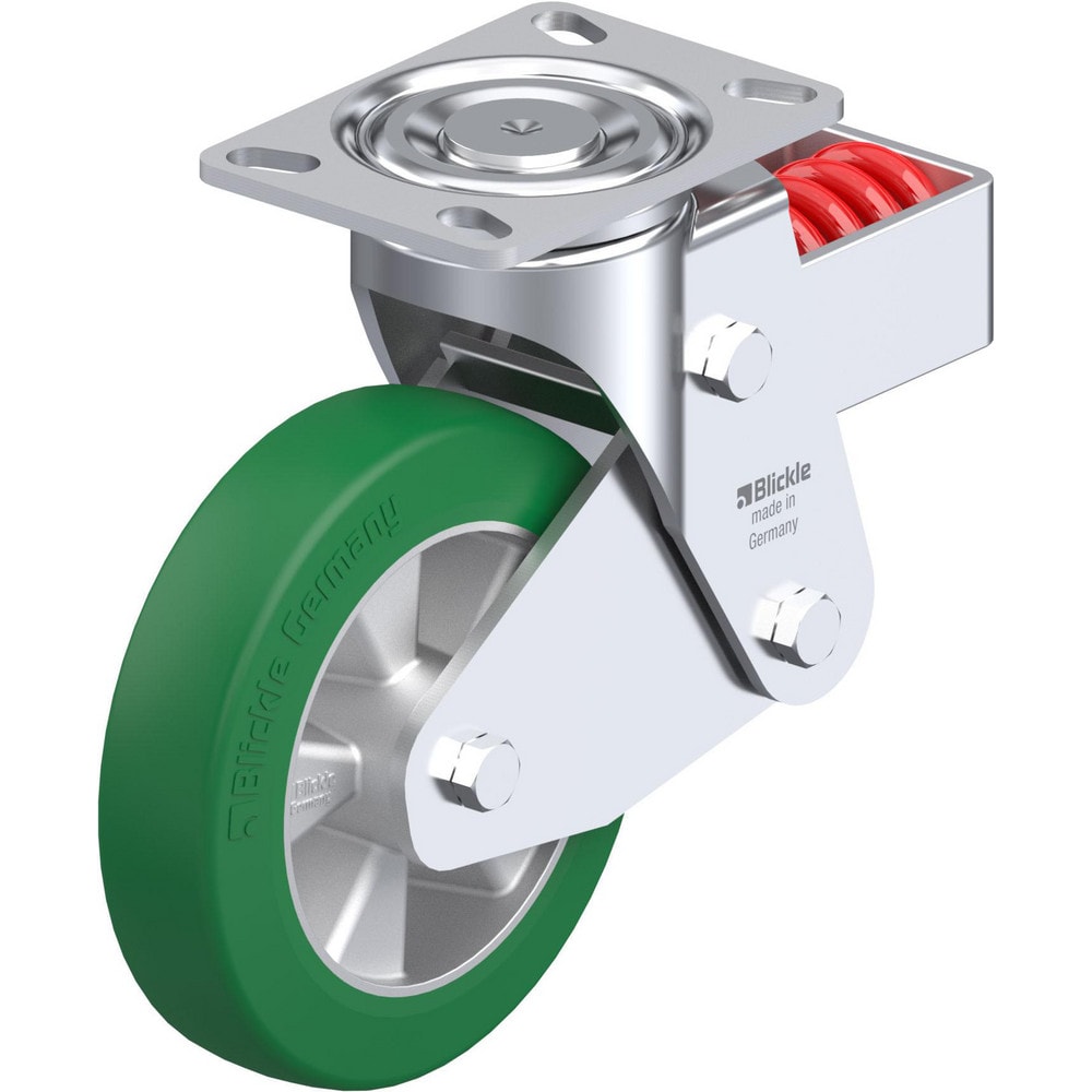 Top Plate Casters, Mount Type: Plate , Number of Wheels: 1.000 , Wheel Diameter (Inch): 4 , Wheel Material: Rubber , Wheel Width (Inch): 1-9/16  MPN:855054