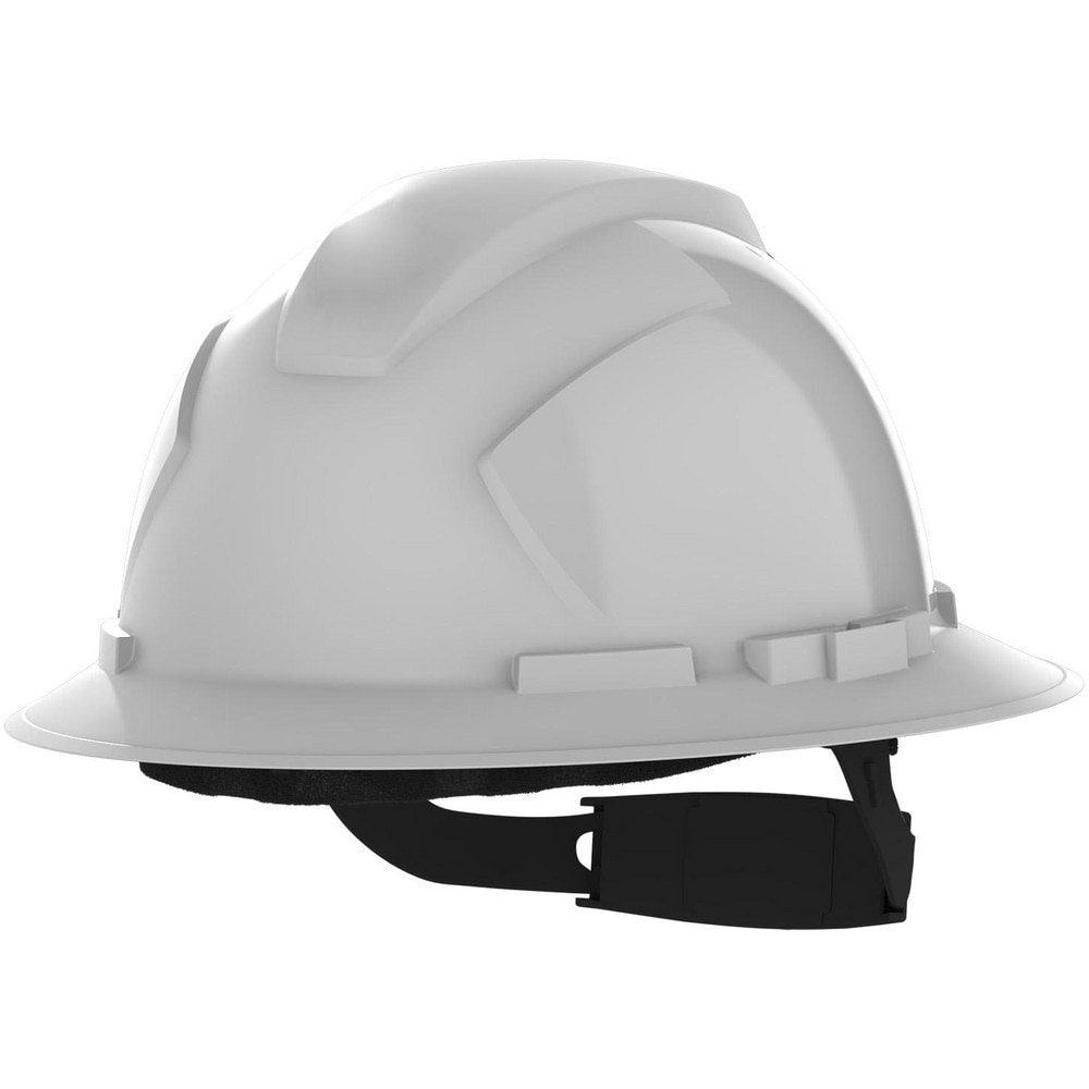 Hard Hats, Hard Hat Style: Full Brim , Color: White , Adjustment Type: Ratchet, Adjustable , Application: Construction, Electrical Protection, Energy Company MPN:16-23001