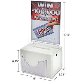 Approved 206387 Large Acrylic Suggestion Box 7.75