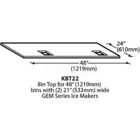 Bin Top For (2) Mfi Series Or (2) Gem Series On 48