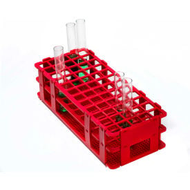 Bel-Art No-Wire™ PP Test Tube Rack 187460001 For 13-16mm Tubes 60 Places Red 1/PK 187460001