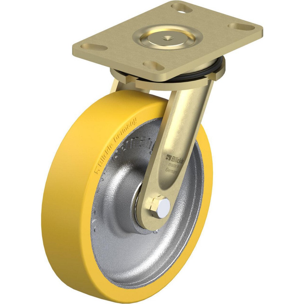 Top Plate Casters, Mount Type: Plate , Number of Wheels: 1.000 , Wheel Diameter (Inch): 8 , Wheel Material: Polyurethane , Wheel Width (Inch): 2  MPN:905895