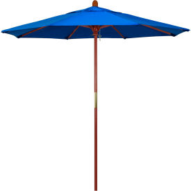 California Umbrella 7.5' Patio Umbrella - Olefin Royal Blue - Hardwood Pole - Grove Series MARE758-F03