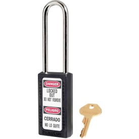 Master Lock® Thermoplastic Zenex™ 411LTBLK Safety Padlock 1-1/2