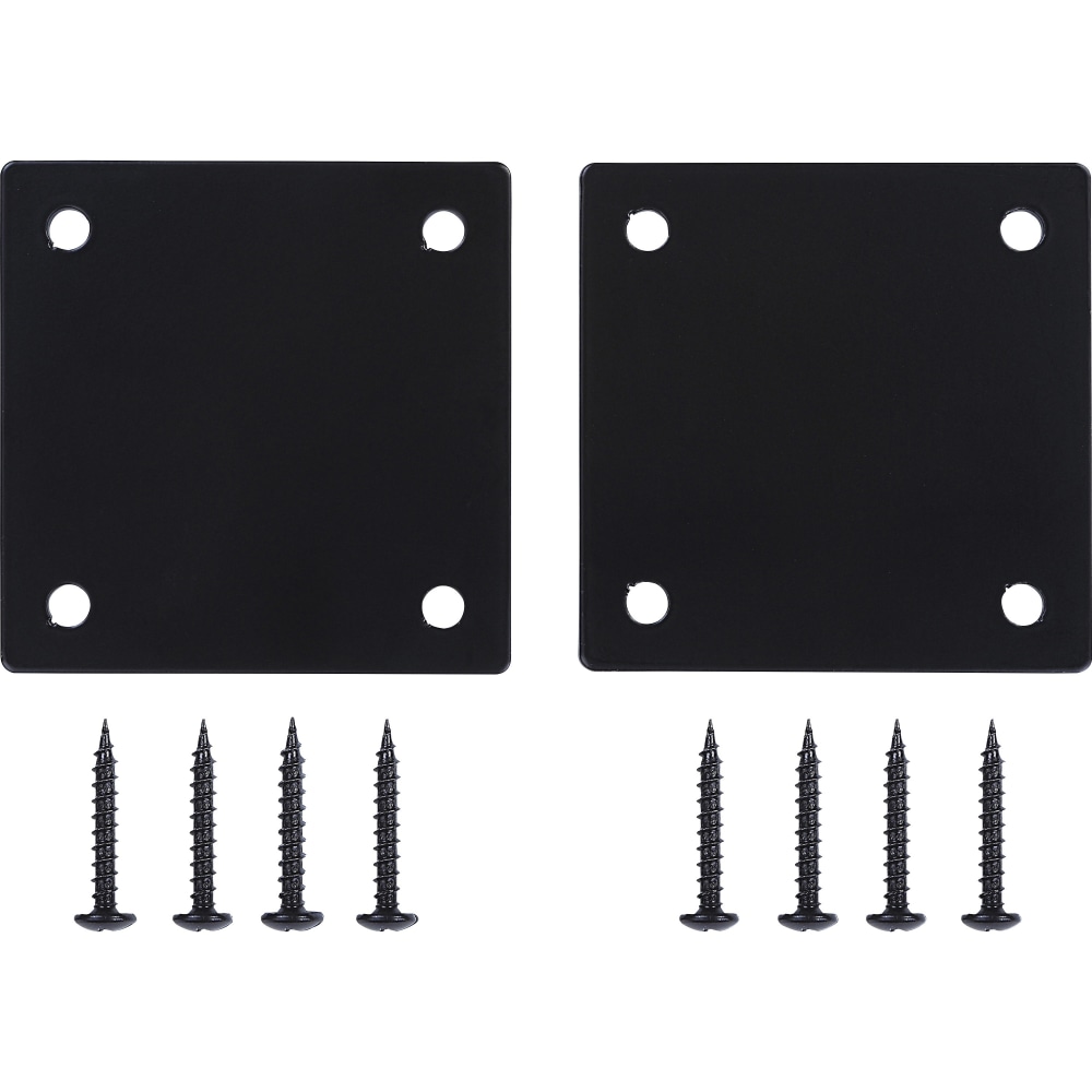 Lorell Mounting Plate for Modular Device - Black - 2 / Pack - Iron (Min Order Qty 6) MPN:86942