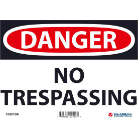 GoVets™ Danger No Trespassing 7x10 Aluminum 218A724