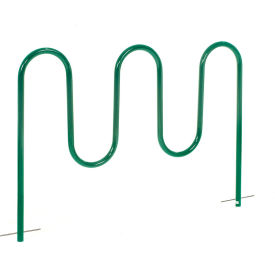 GoVets™ Wave Bike Rack 7-Bike Capacity Below Ground Mount Green 778GGN652