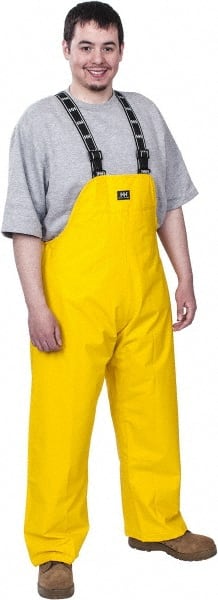 Bib Overalls: Size M, Yellow, Polyester & PVC MPN:70529_310-M