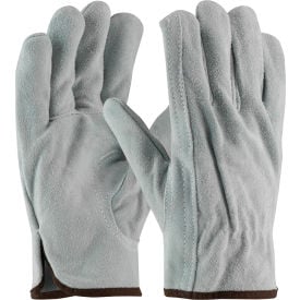 PIP Split Cowhide Drivers Gloves Premium Grade Keystone Thumb Gray M 69-189/M