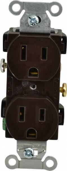 Straight Blade Duplex Receptacle: NEMA 5-15R, 15 Amps, Self-Grounding MPN:CR15