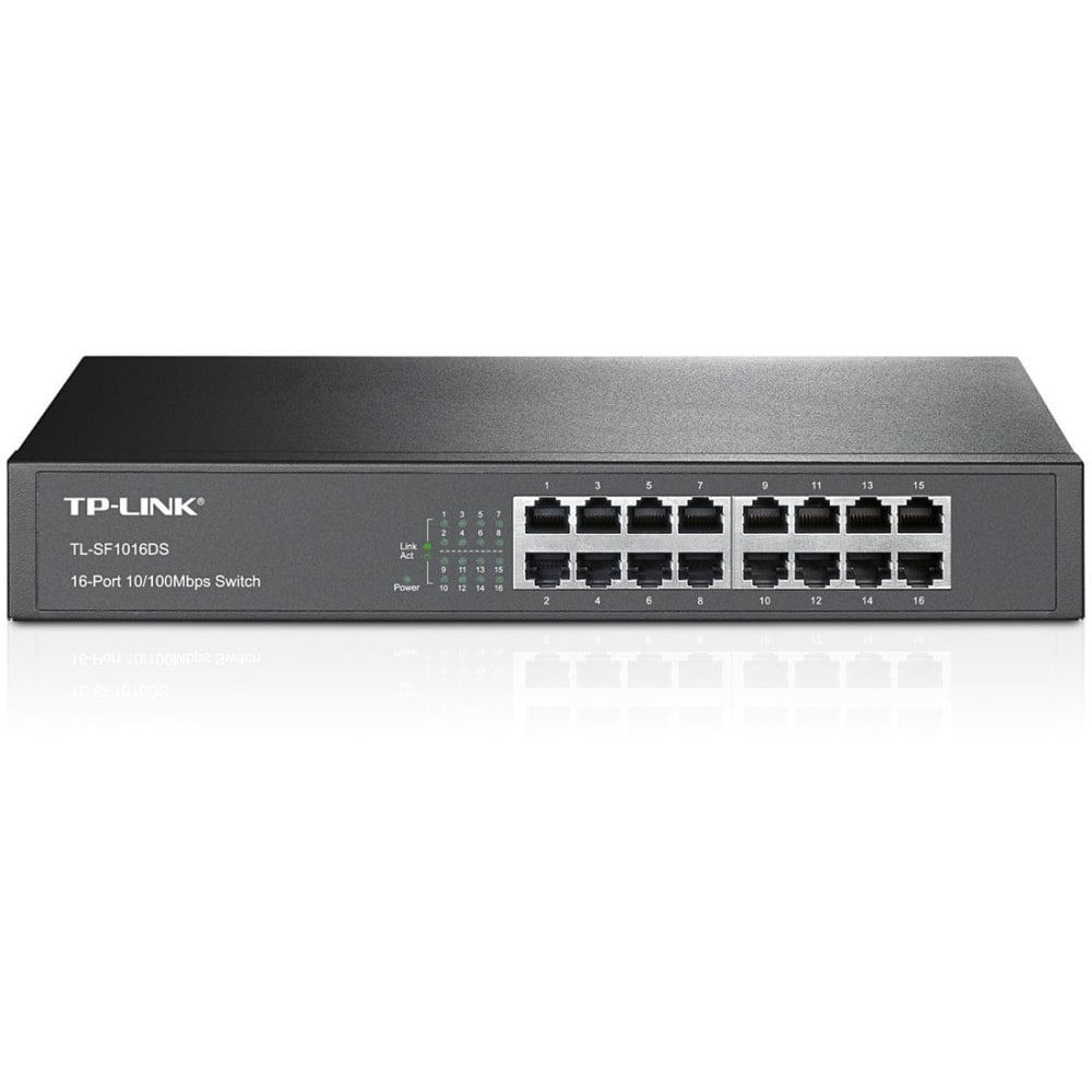 TP-Link TL-SF1016DS - Switch - 16 x 10/100 - desktop, rack-mountable (Min Order Qty 2) MPN:TL-SF1016DS