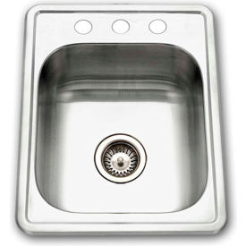 Houzer® A1722-7BS-1 ADA Drop In Stainless Steel 3-Hole Bar/Prep Sink A1722-7BS-1