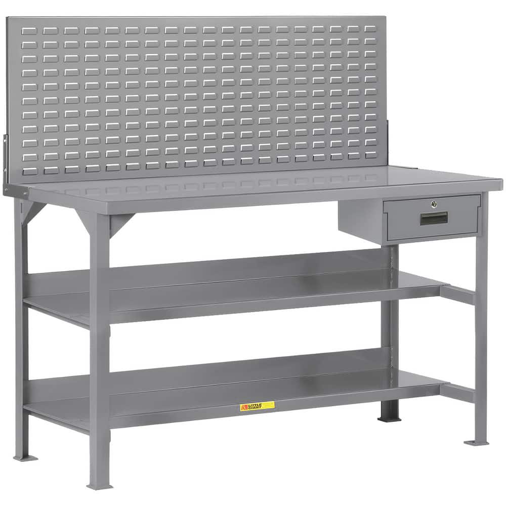 Stationary Work Benches, Tables, Bench Style: Heavy-Duty Use Workbench , Edge Type: Square , Leg Style: Fixed with Pre-Drill Holes for Anchoring  MPN:WST3-306036LPDR