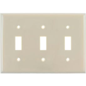 Sunlite® Toggle Switch Plate 3-Gang Ivory Pack of 12 40888-NS