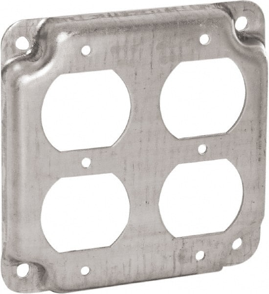 Electrical Box Cover: Steel, 4