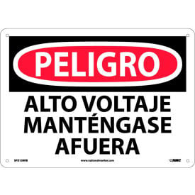 Spanish Plastic Sign - Peligro Alto Voltaje Mantengase Afuera SPD139RB
