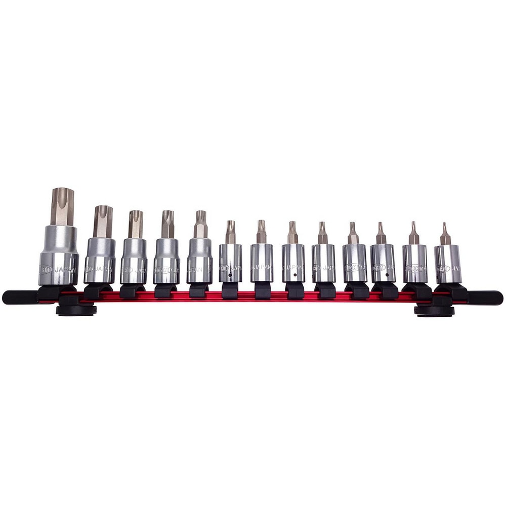 Hex & Torx Bit Socket Sets, Set Type: Tamper Proof Torx Bit Socket Set , Drive Size: 1/4, 3/8, 1/2 , Minimum Set Torx Size: T7 , Maximum Set Torx Size: T60  MPN:XSBH-S13