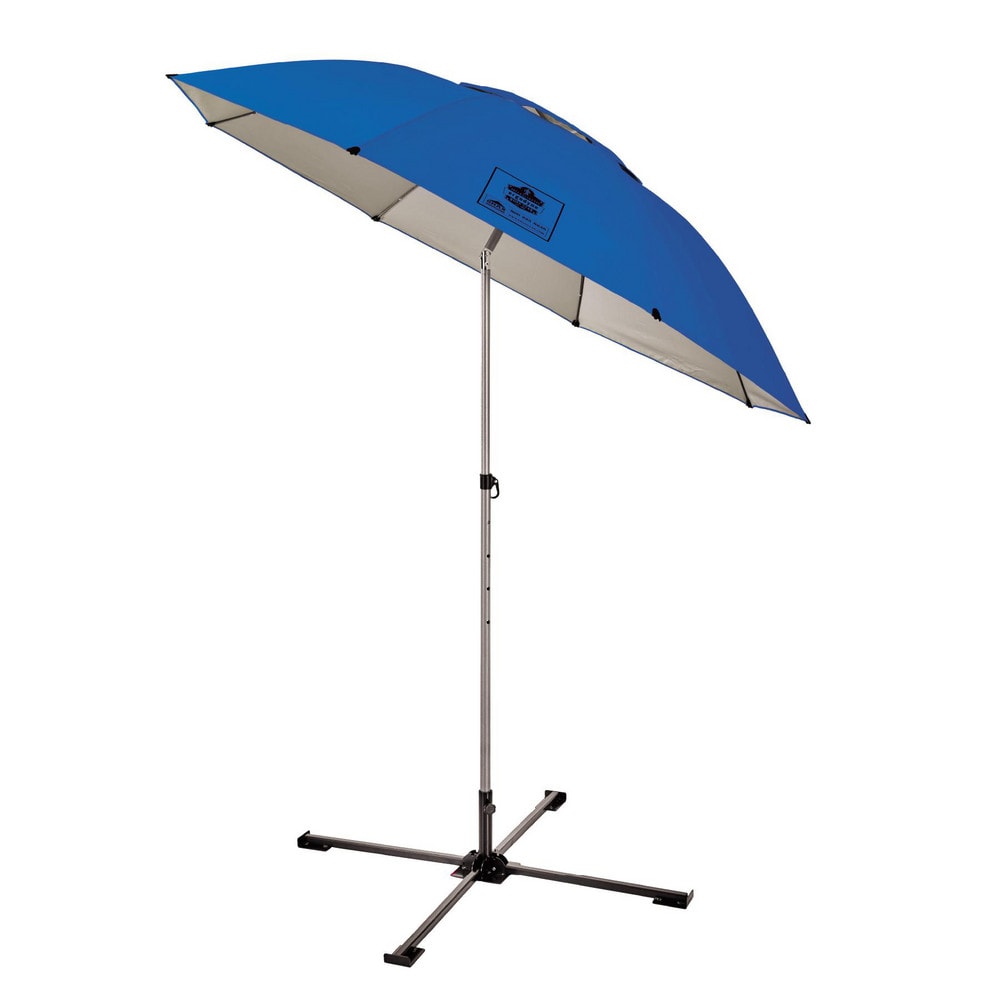 Umbrellas, Type: Umbrella with Stand , Diameter (Inch, Fraction): 90 , Color: Blue , Length (Inch): 96 , Material: Polyester , Features: Adjustable MPN:12966