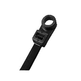 Cable Ties- Mounting Tab- UV Black - 6-1/2