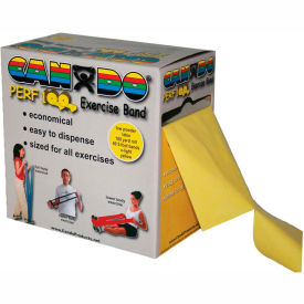 CanDo® Perf 100® Low Powder Exercise Band Yellow 100 yd Roll 1 Roll/Box 10-5191