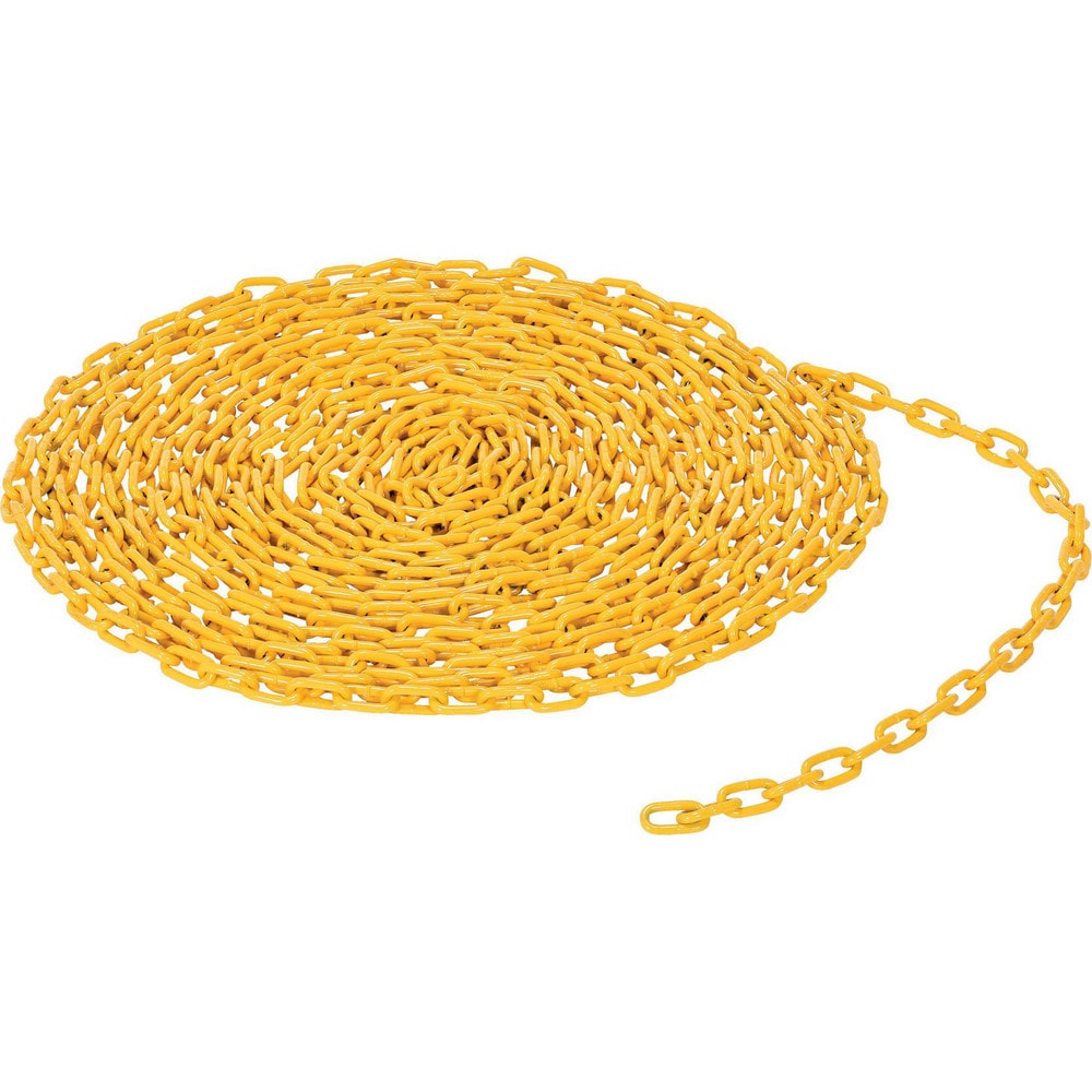 Barrier Rope & Chain, Type: Safety Chain , Snap End Material: None , Hook Fitting Material: None , Color: Yellow , Link Type: Straight Link  MPN:CHAIN-316-50-YL