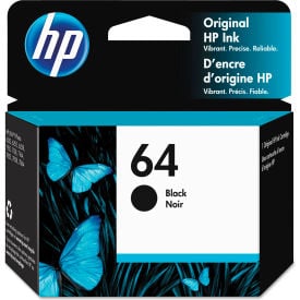 HP® 64 Black Original Ink Cartridge 200 Page Yield N9J90AN#140