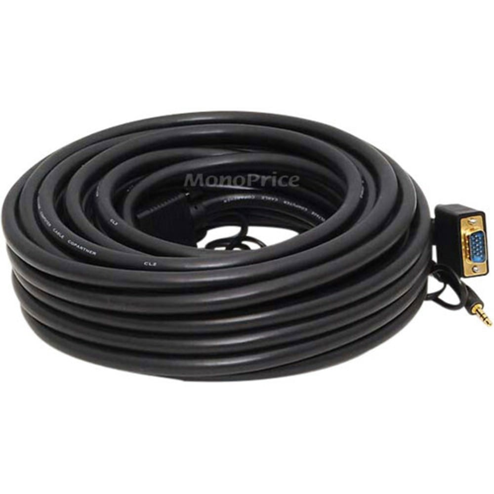 Monoprice VGA/Mini-phone Audio/Video Cable, 50ft (Min Order Qty 2) MPN:560