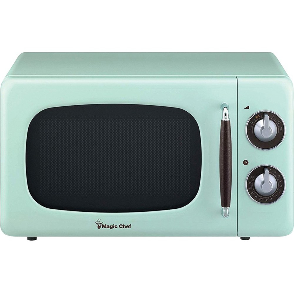 Magic Chef MCD770CM .7 Cubic -ft 700-Watt Retro Microwave (Mint Green) - Single - 0.7 ft  Capacity - Microwave - 7 Power Levels - 700 W Microwave Power - FusePlastic, Metal - Countertop - Mint Green MPN:MCD770CM