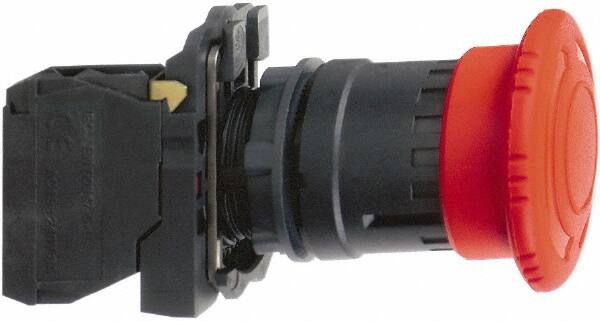 Push-Button Switch: 22 mm Mounting Hole Dia, Maintained (MA) & Momentary (MO) MPN:XB5AS8445