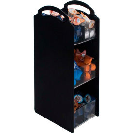 Vertiflex VFCT-18 - Compact Condiment Organizer 3 Shelves 6 Compartments Black VFCT-18