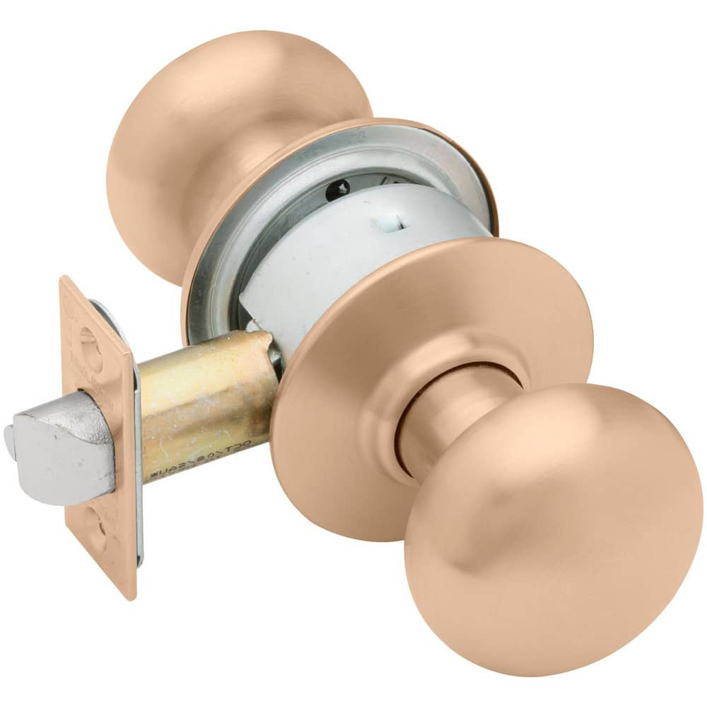 Knob Locksets, Type: Passage , Key Type: Keyed Different , Material: Metal , Finish/Coating: Satin Bronze , Compatible Door Thickness: 1-3/8