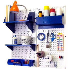 Wall Control Pegboard Hobby Craft Organizer Storage Kit White/Blue 32