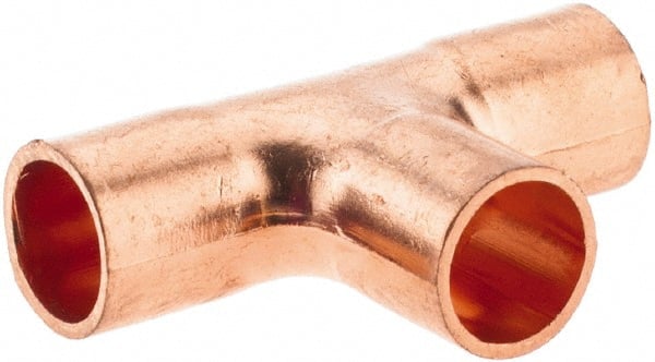 Wrot Copper Pipe Tee: 1/8