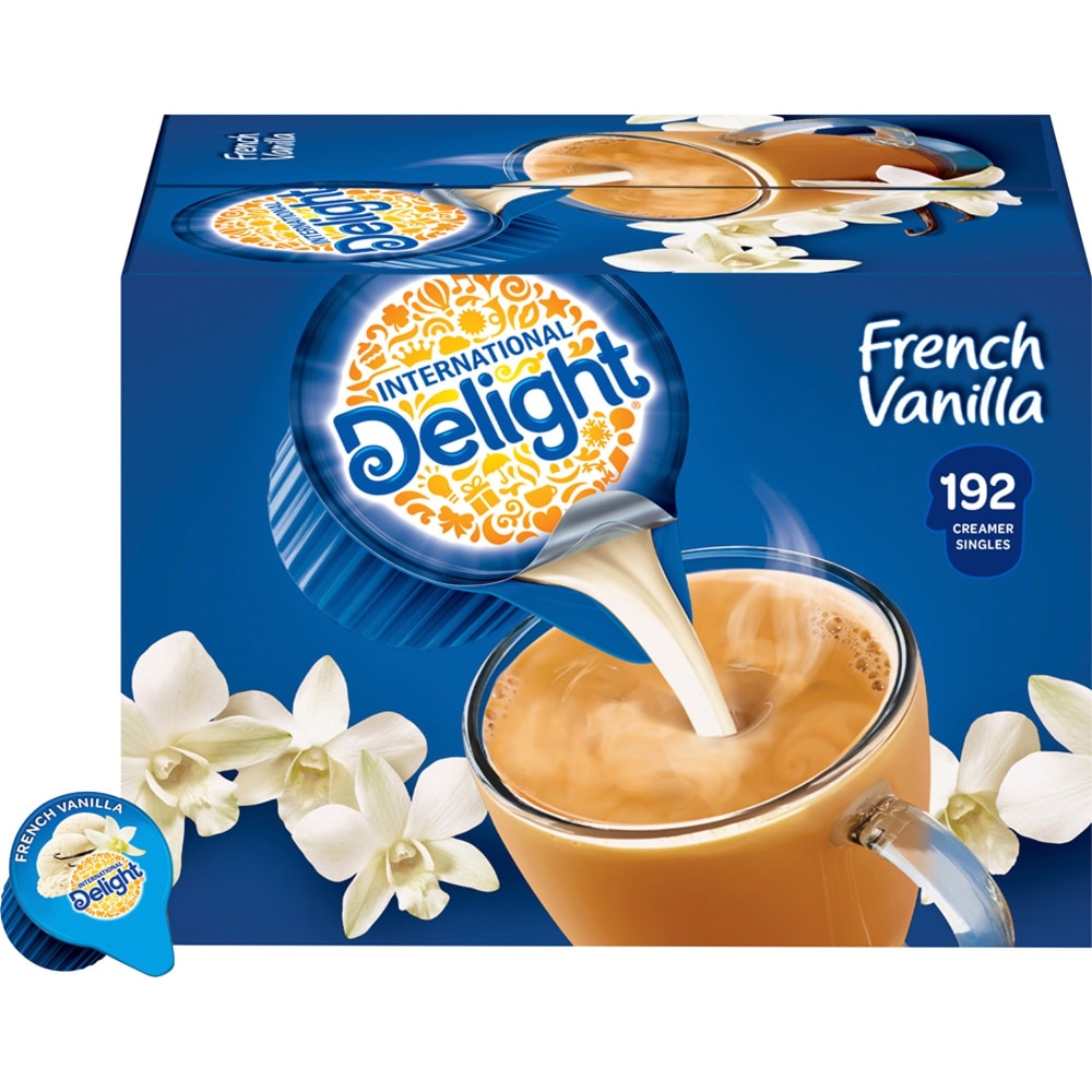 International Delight French Vanilla Liquid Creamer Singles - French Vanilla Flavor - 0.50 fl oz (15 mL) - 192/Carton (Min Order Qty 3) MPN:ITD101521