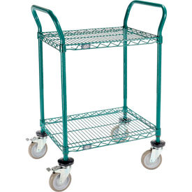 Nexel® Utility Cart 2 Shelf Poly-Green® 24