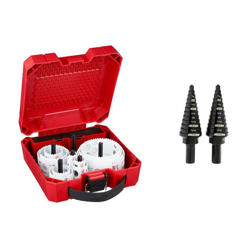 Hole Saw Kits, Minimum Saw Diameter (Decimal Inch): 3/4 , Maximum Saw Diameter (Decimal Inch): 4-1/2 , Number of Hole Saws: 13  MPN:1545701/5364269