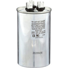 Tradepro® Run Capacitor 55 + 7.5 MFD 440V Round TP-CAP-55/7.5/440R