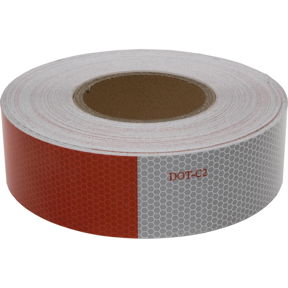 DOT Conspicuity Tape, Color: Red, White , Tape Material: Reflective Sheeting , Width (Inch): 2 , Length (Feet): 150 , Compliance Specifications: ASTM  MPN:CT151RW