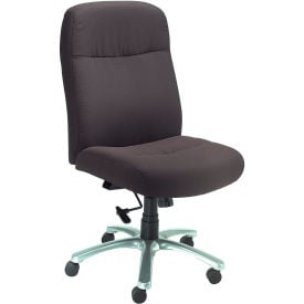 Interion® Big & Tall Chair With High Back Fabric Black 666BK808