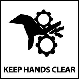 Graphic Safety Labels - Keep Hands Clear S49AP