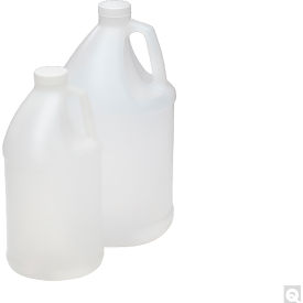 Qorpak® 128oz Natural HDPE Handled Round Jug with 38-400 Neck Finish Jug Only 36PK PLA-03279