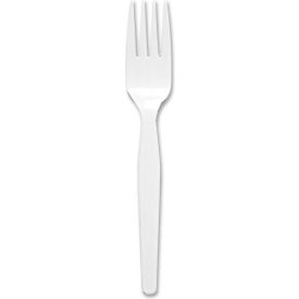 Genuine Joe® Forks GJO0010430 Forks Polystyrene White 100/Box GJO0010430
