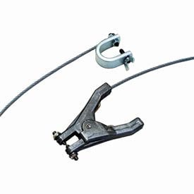 Hubbell GCSP-HC-10 Hand Clamp & C-Clamp w/ 10 Ft. 7X19 Stranded Flex. Steel Cable GCSP-HC-10