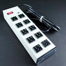 Wiremold Power Strip W/Lighted Switch 10 Outlets 15A 15' Cord UL210BD