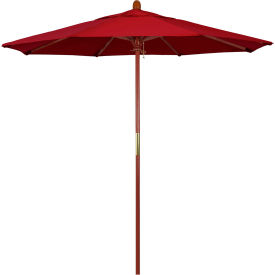 California Umbrella 7.5' Patio Umbrella - Olefin Red - Hardwood Pole - Grove Series MARE758-F13