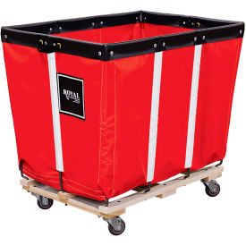 Royal Basket Trucks® Perm Liner Truck 6 Bu Red Vinyl Wood Base 2 Rg/2 Sw R06-RRW-PMC-3UNN